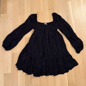 SO Blsck Tiered Ruffled Sundress
